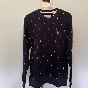 Original Penguin Navy Blue Penguin Print Crewneck Sweatshirt Men’s Medium NWT